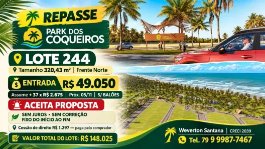 Lote/Terreno à venda, 320m² no Zona de Expansao Capua, Barra dos Coqueiros