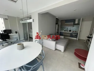 Apartamento com 1 Quarto para alugar, 57m² no Brooklin Paulista, São Paulo