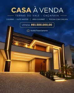 Casa com 3 Quartos à venda, 170m² no Condomínio Terras do Vale, Caçapava