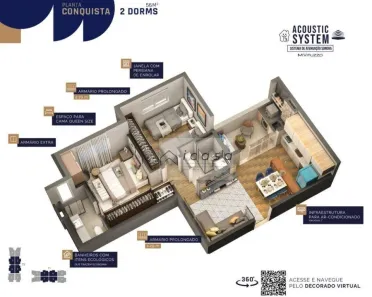 Apartamento com 2 Quartos à venda, 56m² no Vila Industrial, São José dos Campos