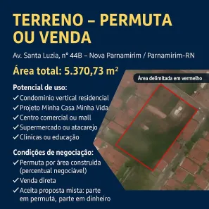 Lote/Terreno à venda, 5370m² no Nova Parnamirim, Parnamirim