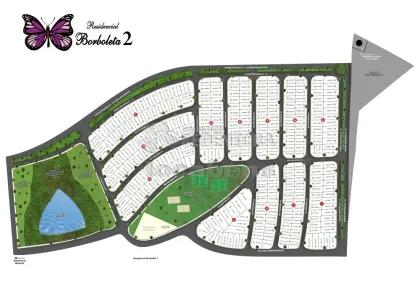 Lote/Terreno à venda, 256m² no Residencial Borboleta 2, Bady Bassitt