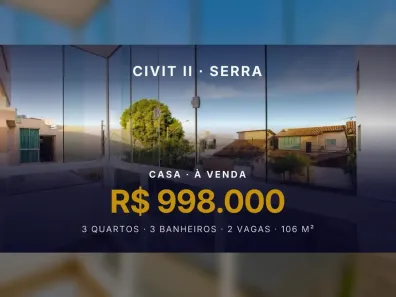 Casa com 3 Quartos à venda, 106m² no Civit II, Serra