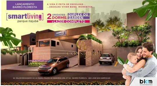 Casa de Condomínio com 2 Quartos à venda, 82m² no Loteamento Floresta, São José dos Campos