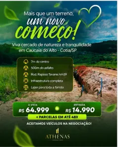 Lote/Terreno à venda, 500m² no Jardim São Luiz (Caucaia do Alto), Cotia