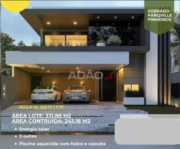 Sobrado com 4 Quartos à venda, 219m² no Parqville Pinheiros, Aparecida de Goiânia