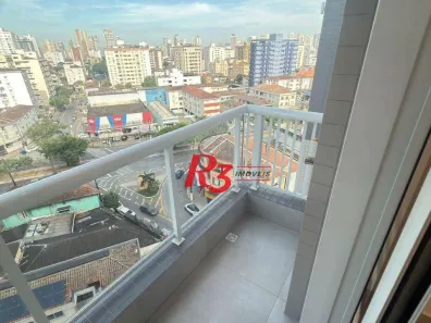 Apartamento com 2 Quartos para alugar, 57m² no Macuco, Santos