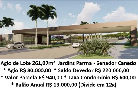 Lote/Terreno à venda, 261m² no Jardins Parma, Senador Canedo