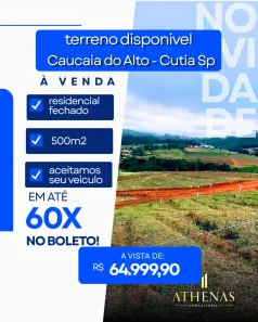 Lote/Terreno com 1 Quarto à venda, 500m² no Jardim Santa Paula, Cotia