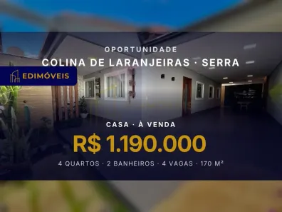 Casa com 4 Quartos à venda, 170m² no Colina de Laranjeiras, Serra