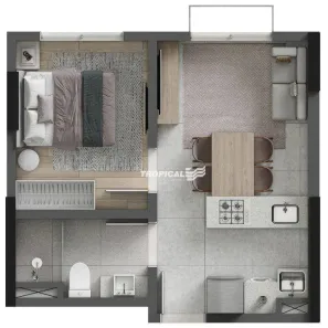 Apartamento com 1 Quarto à venda, 31m² no Vorstadt, Blumenau