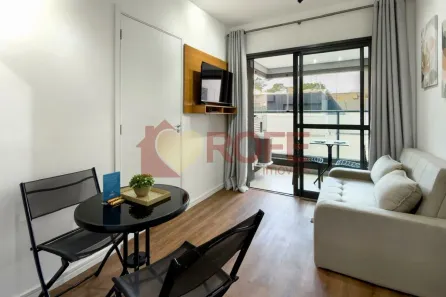 Apartamento com 1 Quarto para alugar, 40m² no Brooklin Paulista, São Paulo