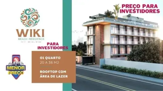 Apartamento com 1 Quarto à venda, 20m² no Porto de Galinhas, Ipojuca