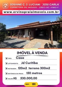 Casa com 3 Quartos à venda, 120m² no Praia do Ervino, São Francisco do Sul
