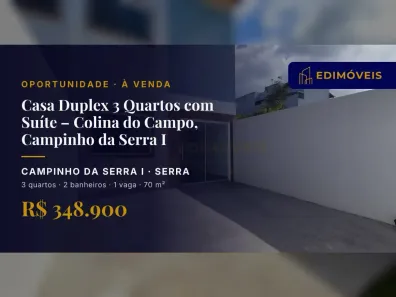 Casa com 3 Quartos à venda, 70m² no Campinho da Serra I, Serra