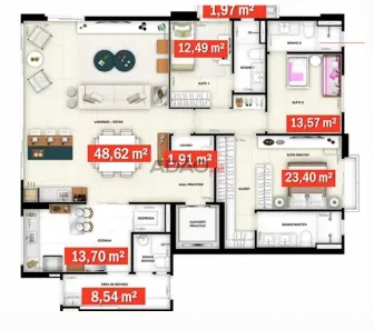 Apartamento com 3 Quartos à venda, 150m² no Setor Marista, Goiânia