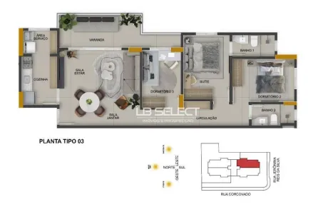 Apartamento com 3 Quartos à venda, 86m² no Patrimônio, Uberlândia