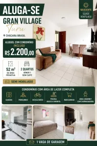 Apartamento com 1 Quarto para alugar, 52m² no Turu, São Luís