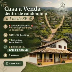 Casa de Condomínio com 3 Quartos à venda, 200m² no Centro, Mairinque