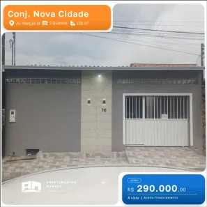 Casa com 3 Quartos à venda, 128m² no Nova Cidade, Manaus