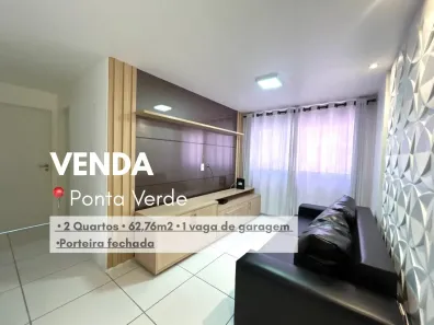 Apartamento com 2 Quartos à venda, 62m² no Ponta Verde, Maceió