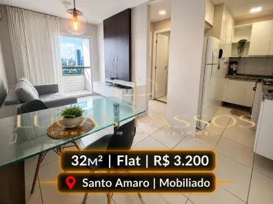 Apartamento com 1 Quarto para alugar, 32m² no Santo Amaro, Recife