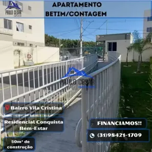 Apartamento com 2 Quartos à venda, 45m² no Vila Cristina, Betim