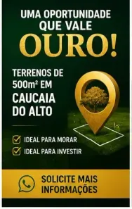 Lote/Terreno à venda, 500m² no Centro (Caucaia do Alto), Cotia