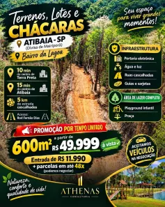 Lote/Terreno à venda, 600m² no Jardim Brasil, Atibaia