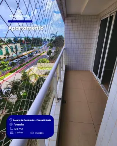 Apartamento com 3 Quartos para alugar, 133m² no Ponta D'Areia, São Luís