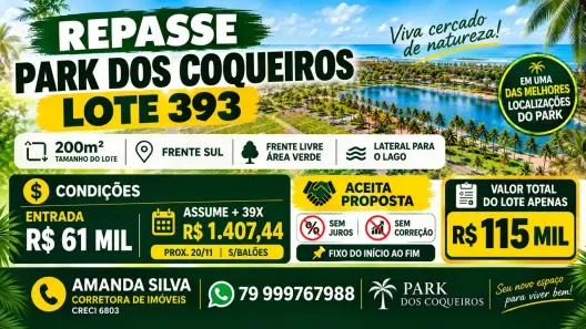 Lote/Terreno à venda, 200m² no , Barra dos Coqueiros