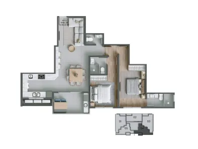 Apartamento com 2 Quartos à venda, 81m² no Agronômica, Florianópolis