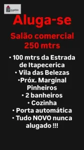Galpão/Depósito/Armazém para alugar, 250m² no Vila Nova das Belezas, São Paulo