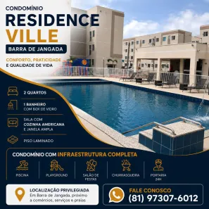 Apartamento com 2 Quartos à venda, 51m² no Barra de Jangada, Jaboatão dos Guararapes