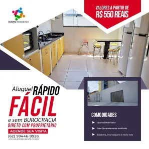 Kitnet com 1 Quarto para alugar, 25m² no Setor Sol Nascente, Goiânia