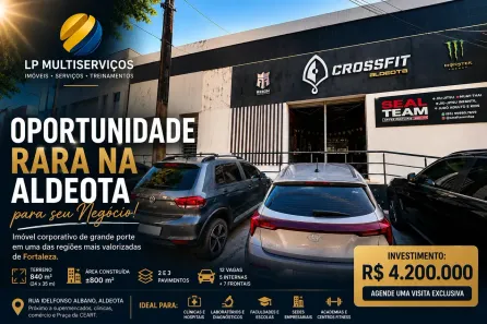 Prédio Comercial com 4 Quartos à venda, 680m² no Joaquim Távora, Fortaleza