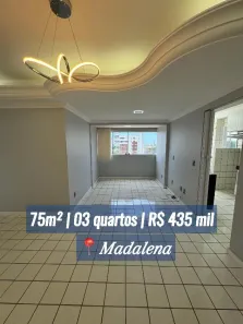 Apartamento com 3 Quartos à venda, 75m² no Madalena, Recife