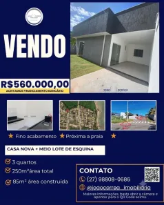 Casa com 3 Quartos à venda, 85m² no Costa Bela, Serra