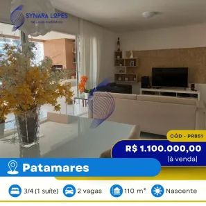 Apartamento com 3 Quartos à venda, 110m² no Patamares, Salvador