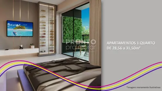 Apartamento com 1 Quarto à venda, 29m² no Centro, Ipojuca