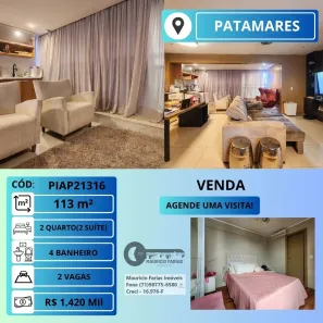Apartamento com 2 Quartos à venda, 113m² no Patamares, Salvador