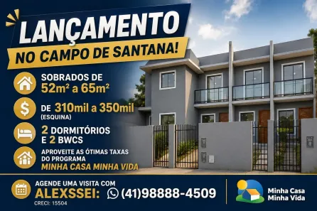 Sobrado com 2 Quartos à venda, 57m² no Campo de Santana, Curitiba