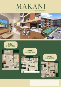Apartamento com 2 Quartos à venda, 65m² no Cumbuco, Caucaia