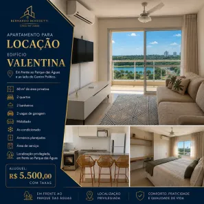 Apartamento com 2 Quartos para alugar, 68m² no Paiaguás, Cuiabá
