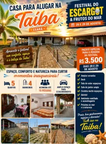 Casa com 5 Quartos para alugar, 420m² no Taíba, São Gonçalo do Amarante