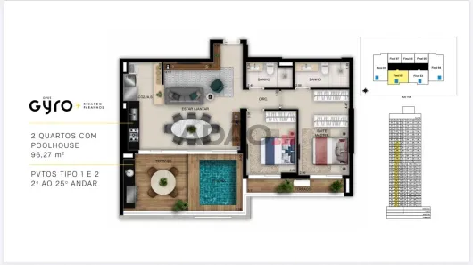 Apartamento com 2 Quartos à venda, 96m² no Setor Marista, Goiânia