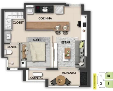 Apartamento com 1 Quarto à venda, 46m² no Vila Lídia, Campinas