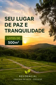 Lote/Terreno à venda, 500m² no Recreio Topázio (Caucaia do Alto), Cotia