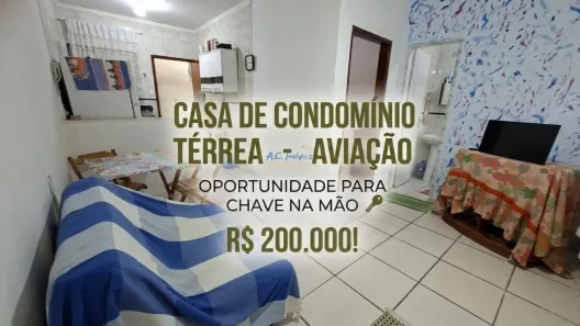 Casa de Condomínio com 1 Quarto à venda, 33m² no Aviação, Praia Grande