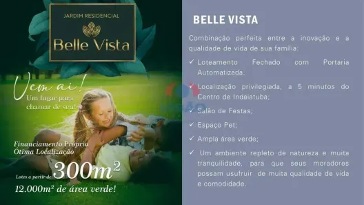 Lote/Terreno à venda, 300m² no Jardim Residencial Belle Vista, Indaiatuba